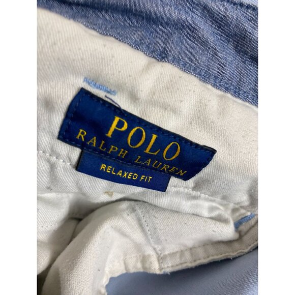 Polo Ralph Lauren Mens Relaxed Fit Light Blue Chino Shorts Size 40 Golf Summer - Picture 3 of 16
